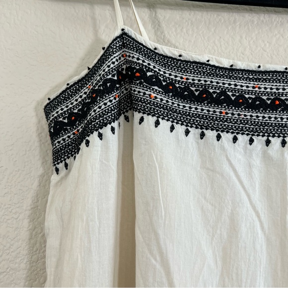 J.Crew M Embroidered Siesta Drop Waist Spaghetti Strap Mini Dress Cream - Picture 5 of 15